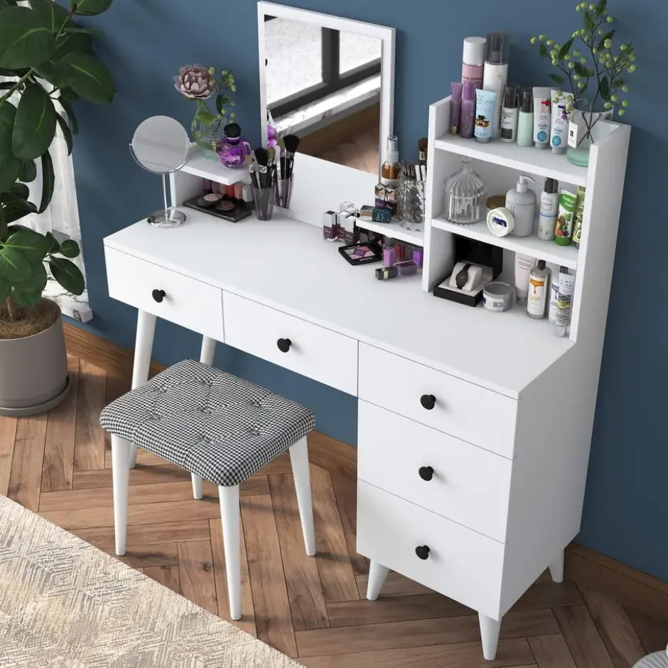 Make-up Tafel - 112cm - Incl. Kruk - Bulon