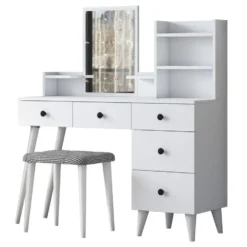 Make-up Tafel - 112cm - Incl. Kruk - Bulon