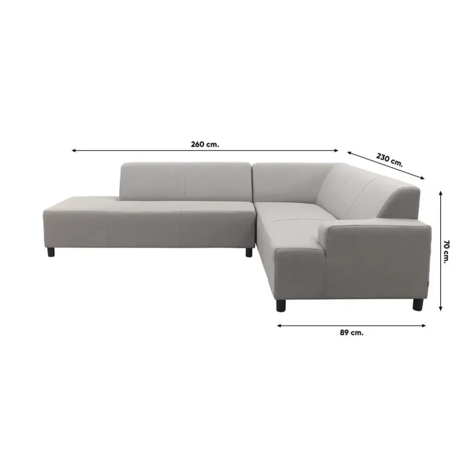Malaga/Cuba - hoekbank loungeset chaise longue - taupe