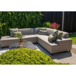 Malaga/Cuba - hoekbank loungeset chaise longue - taupe