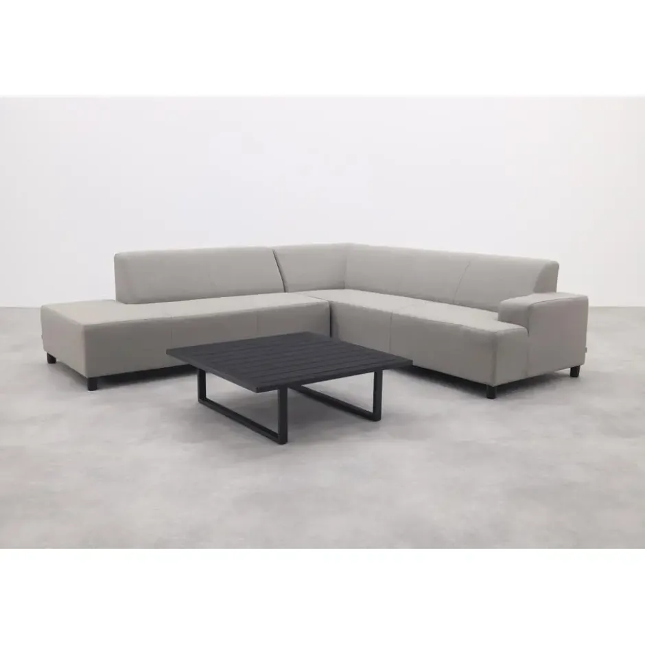 Malaga/Cuba - hoekbank loungeset chaise longue - taupe