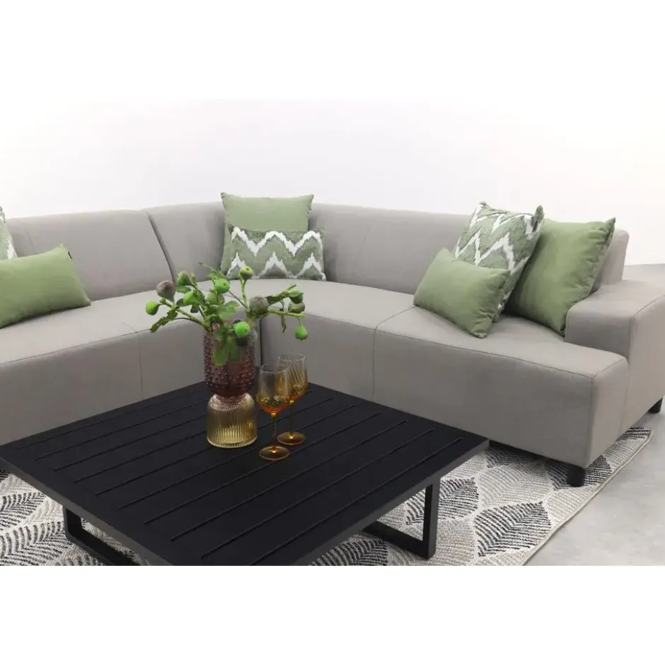 Malaga/Cuba - hoekbank loungeset chaise longue - taupe
