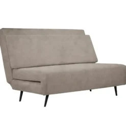 Mallory-Dagbed met opvouwbare functie in fluweel taupe