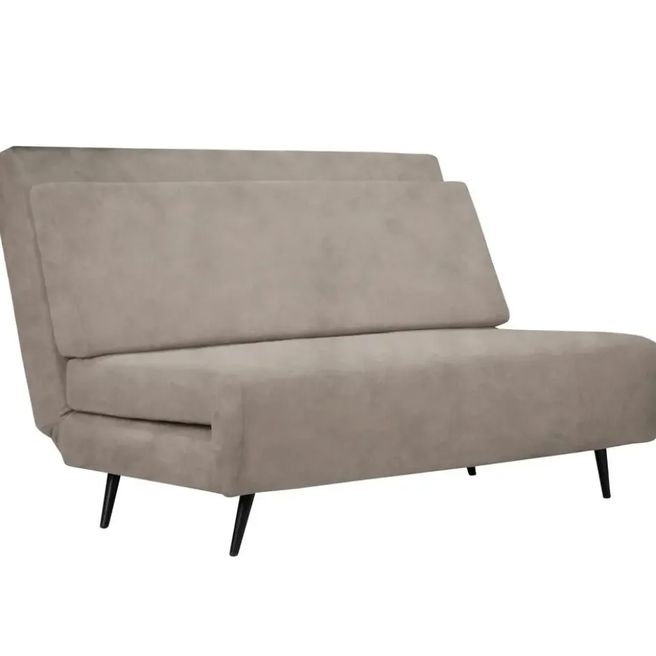 Mallory-Dagbed met opvouwbare functie in fluweel taupe