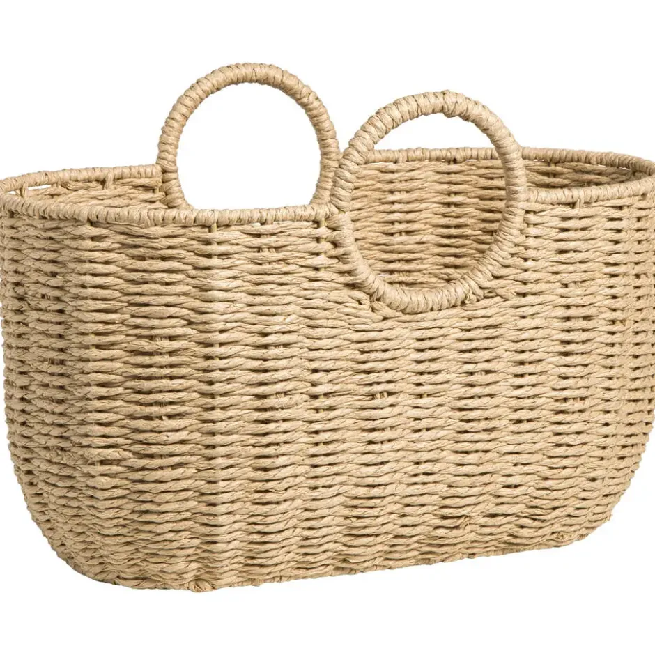 Mand Mona naturel papier - 27x40x23 cm