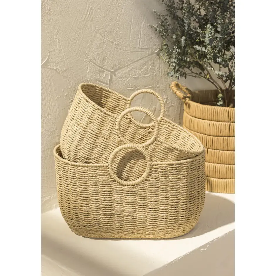 Mand Mona naturel papier - 30x45x25,5 cm