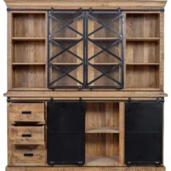 Mangohoutonline - Buffetkast Denver 200x220cm Rechthoekig Bruin