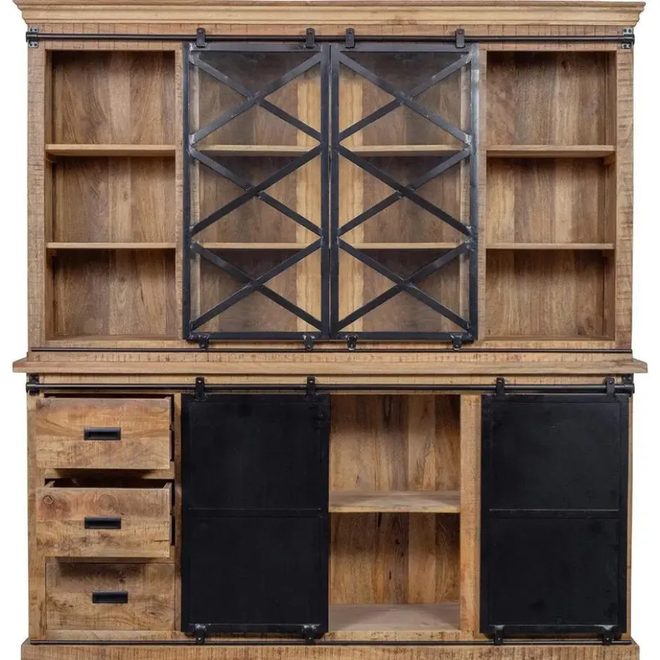 Mangohoutonline - Buffetkast Denver 200x220cm Rechthoekig Bruin