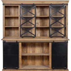 Mangohoutonline - Buffetkast Denver 200x220cm Rechthoekig Bruin