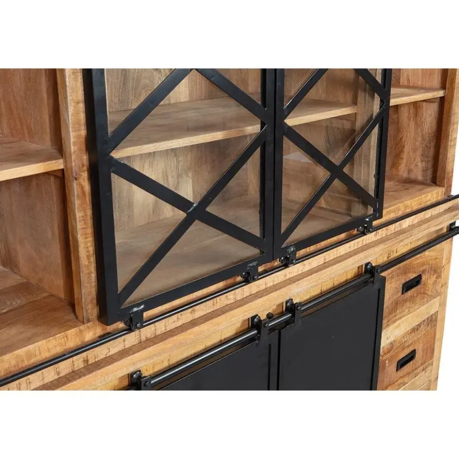 Mangohoutonline - Buffetkast Denver 200x220cm Rechthoekig Bruin