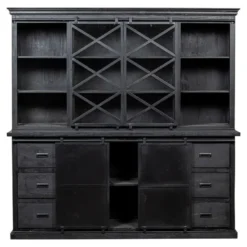 Mangohoutonline - Buffetkast Denver Black 200x220cm Rechthoekig