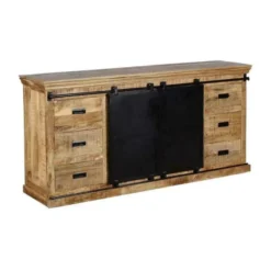 Mangohoutonline - Dressoir Newark 200cm Rechthoekig - Bruin - Mahom