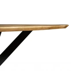 Mangohoutonline - Eettafel Bologna 160x90cm Ovaal - Bruin - Mahom