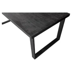 Mangohoutonline - Eettafel Britt Black 180x100cm Rechthoekig Zwart