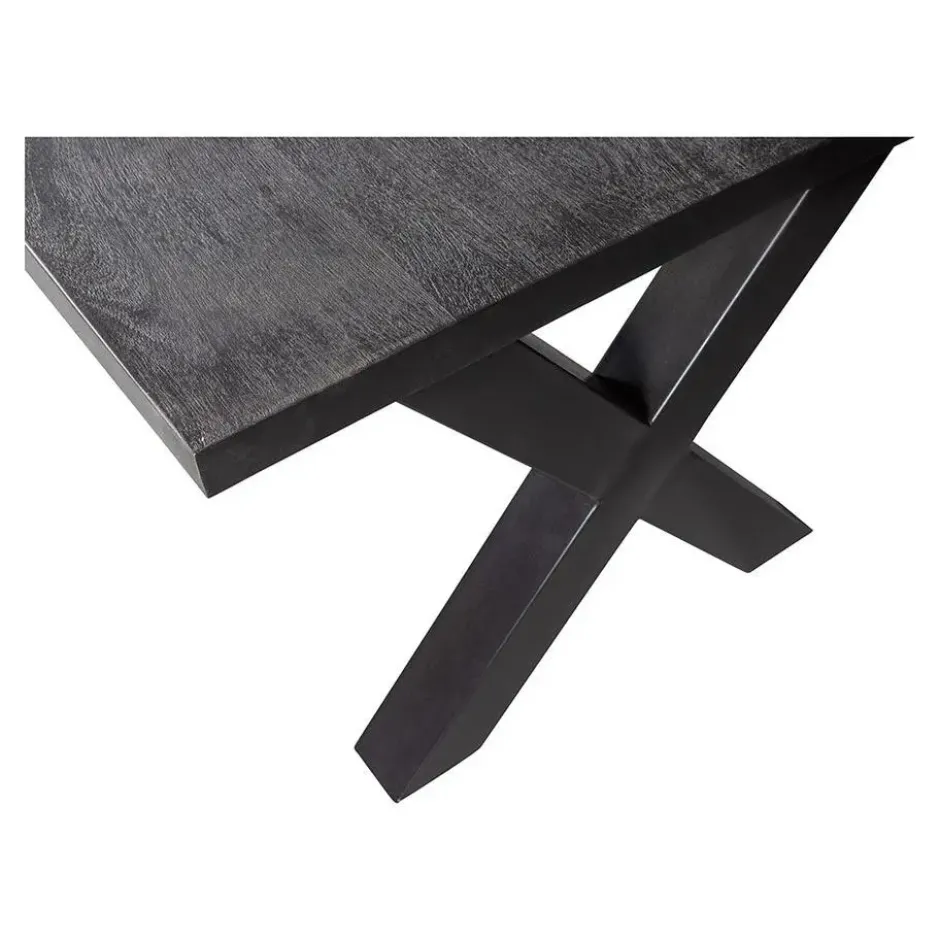Mangohoutonline - Eettafel Columbus Black 240x100cm Rechthoekig