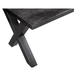 Mangohoutonline - Eettafel Columbus Black 240x100cm Rechthoekig
