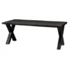 Mangohoutonline - Eettafel Columbus Black 160x90cm Rechthoekig