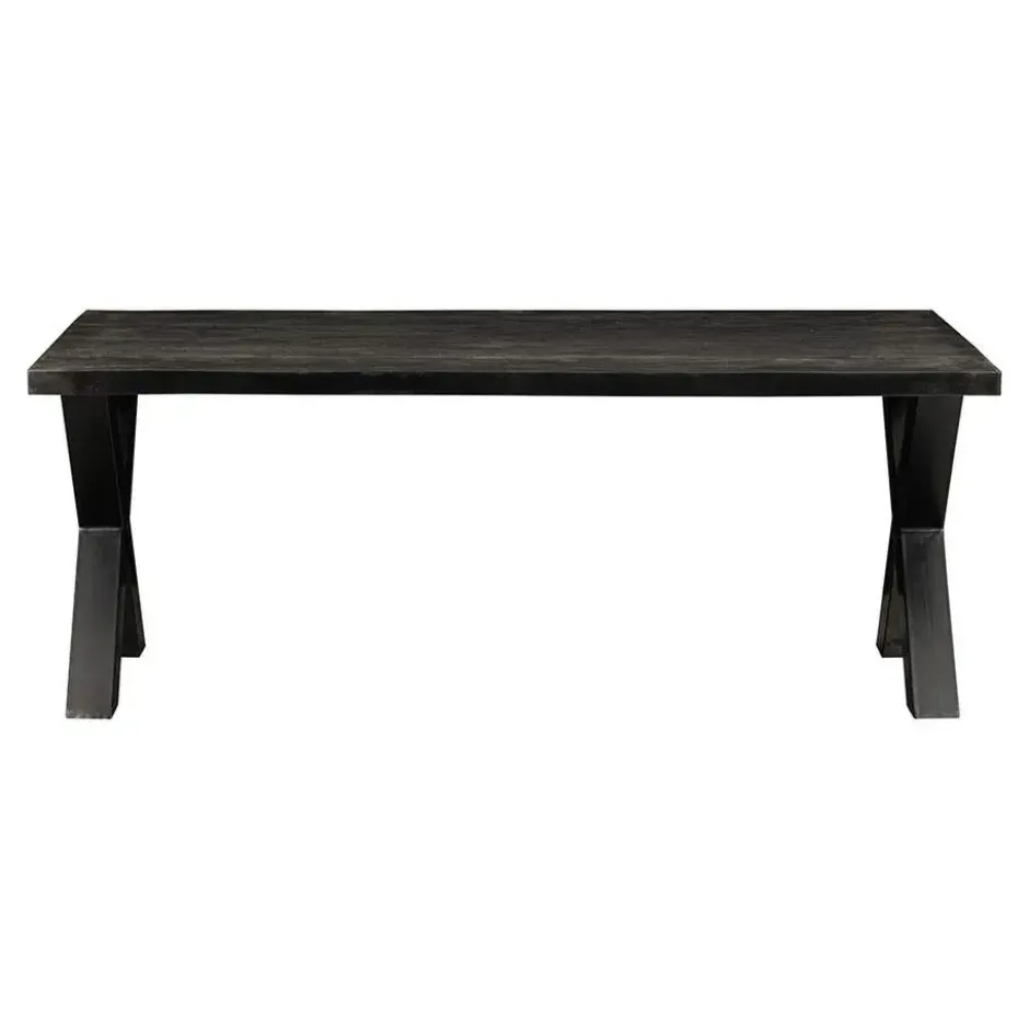 Mangohoutonline - Eettafel Columbus Black 160x90cm Rechthoekig