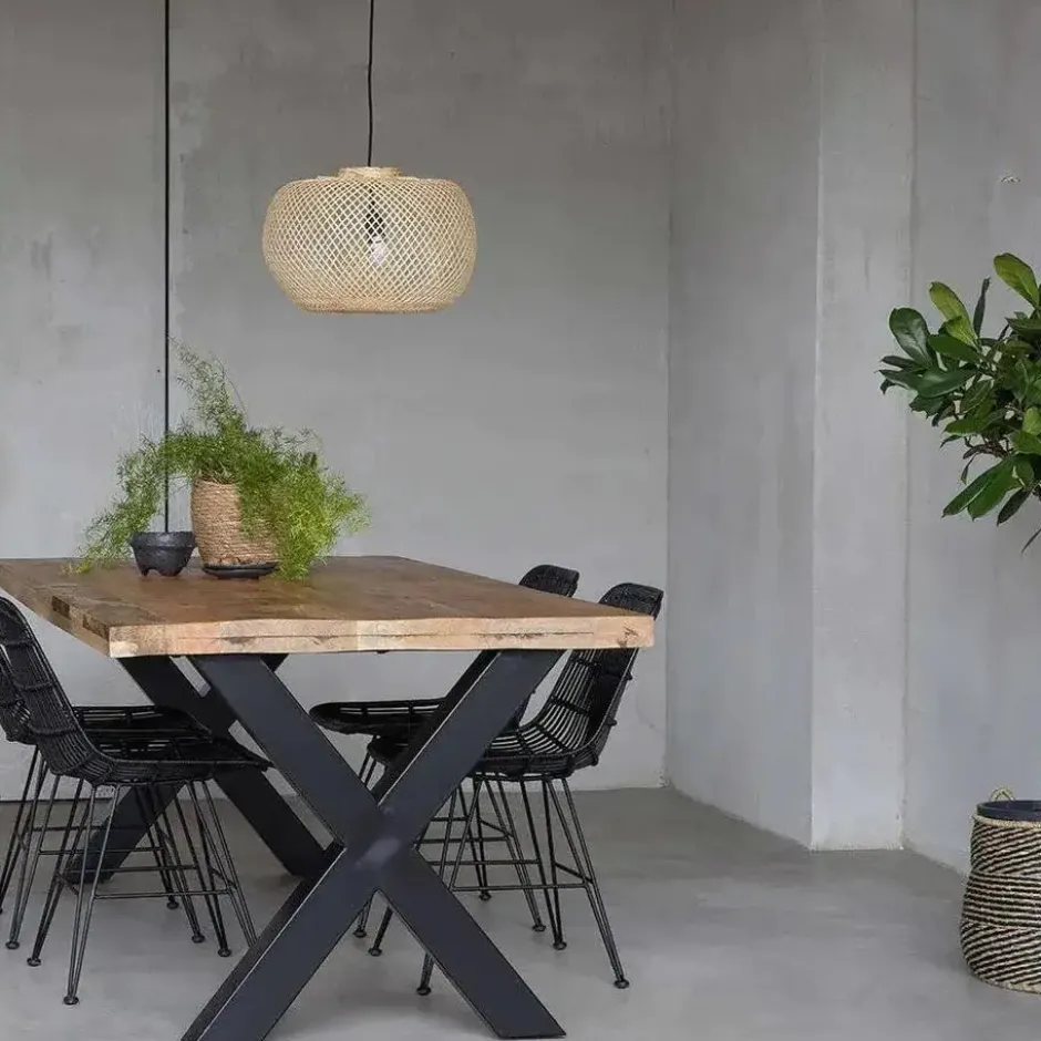 Mangohoutonline - Eettafel Columbus 240x100cm Rechthoekig Bruin