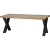 Mangohoutonline - Eettafel Columbus 200x100cm Rechthoekig Bruin