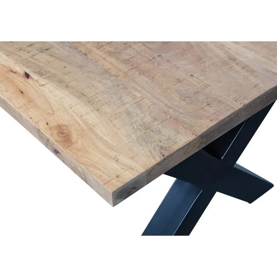 Mangohoutonline - Eettafel Columbus 140x90cm Rechthoekig Bruin
