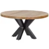 Mangohoutonline - Eettafel Madison 160cm Rond - Bruin - Mahom