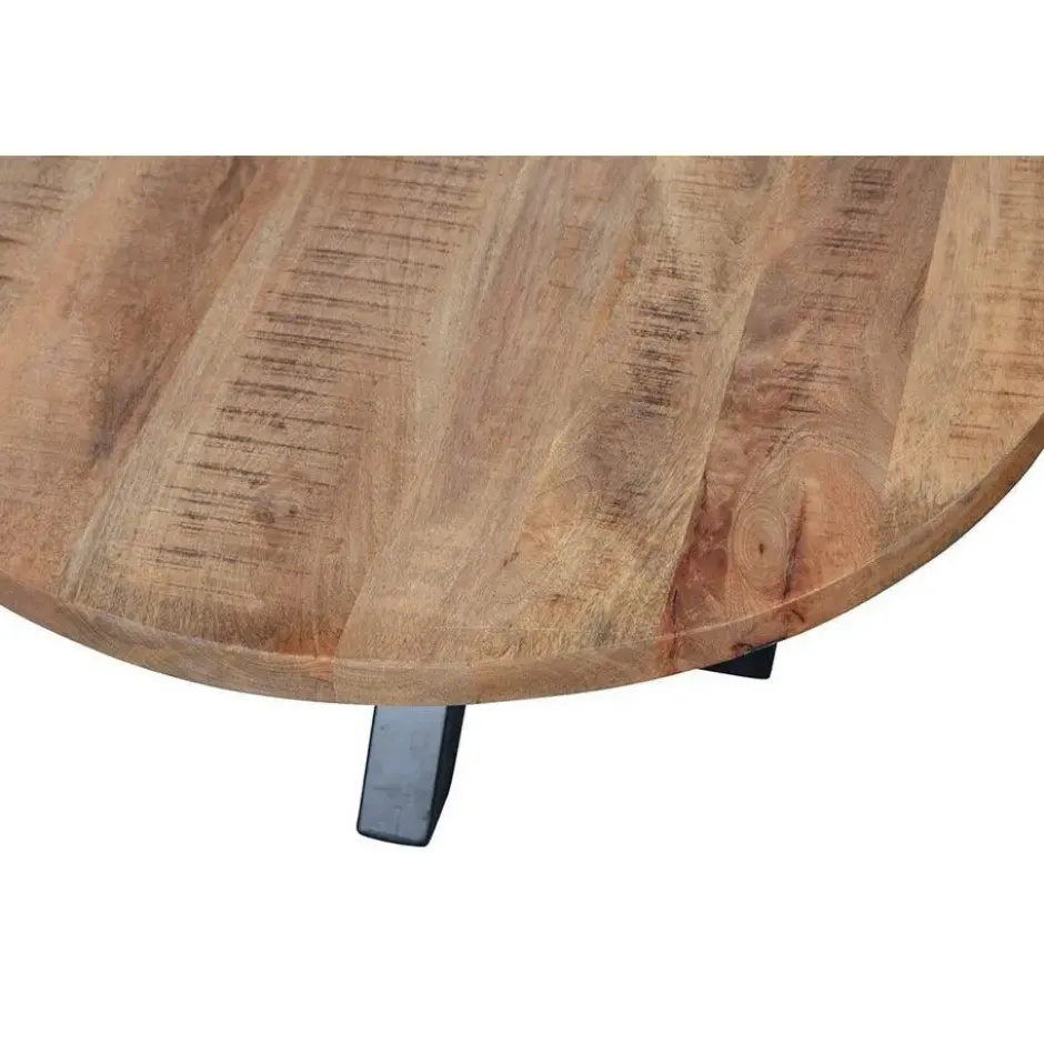 Mangohoutonline - Eettafel Madison 160cm Rond - Bruin - Mahom