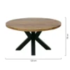 Mangohoutonline - Eettafel Madison 120cm Rond - Bruin - Mahom