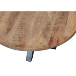 Mangohoutonline - Eettafel Madison 120cm Rond - Bruin - Mahom
