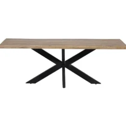 Mangohoutonline - Eettafel Memphis 200x100cm Rechthoekig Bruin