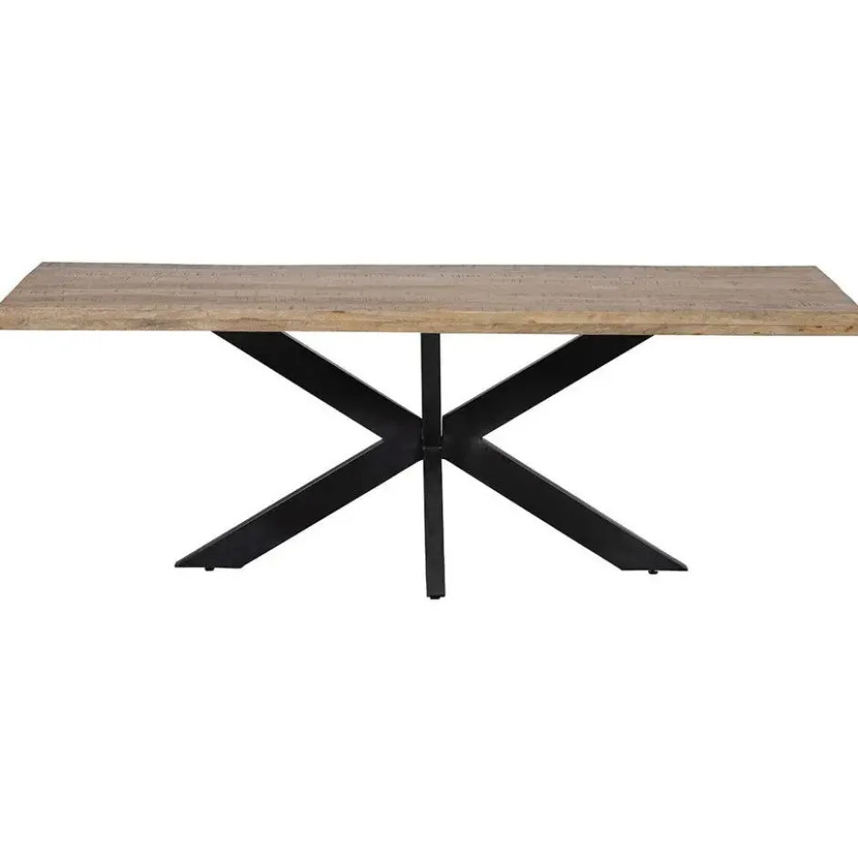 Mangohoutonline - Eettafel Memphis 200x100cm Rechthoekig Bruin
