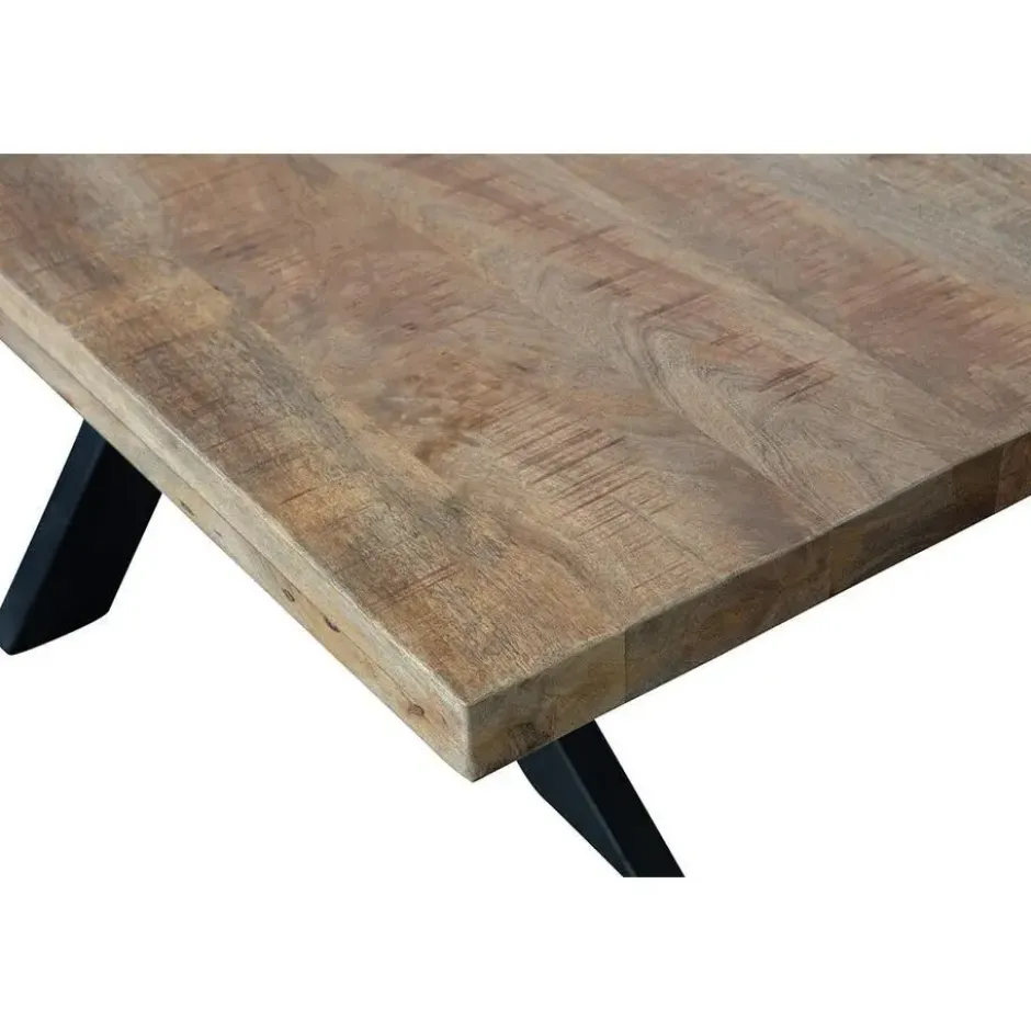 Mangohoutonline - Eettafel Memphis 200x100cm Rechthoekig Bruin