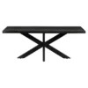 Mangohoutonline - Eettafel Memphis Black 180x100cm Rechthoekig