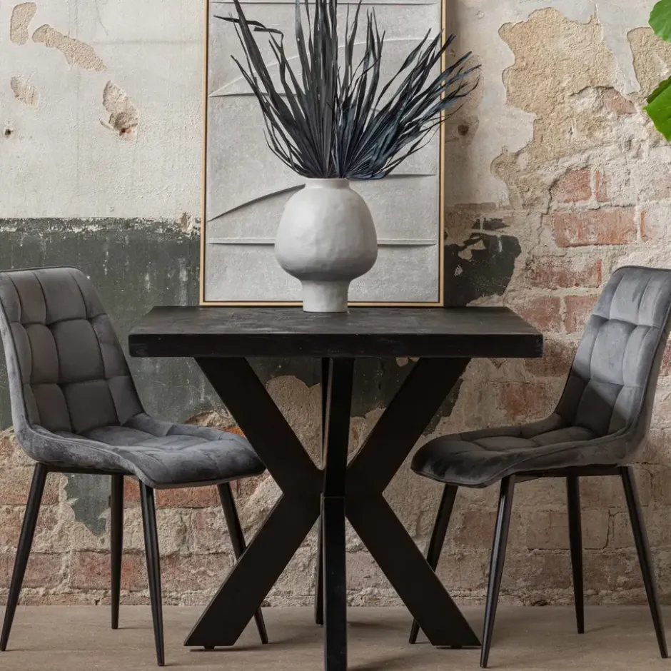 Mangohoutonline - Eettafel Memphis Black 180x100cm Rechthoekig