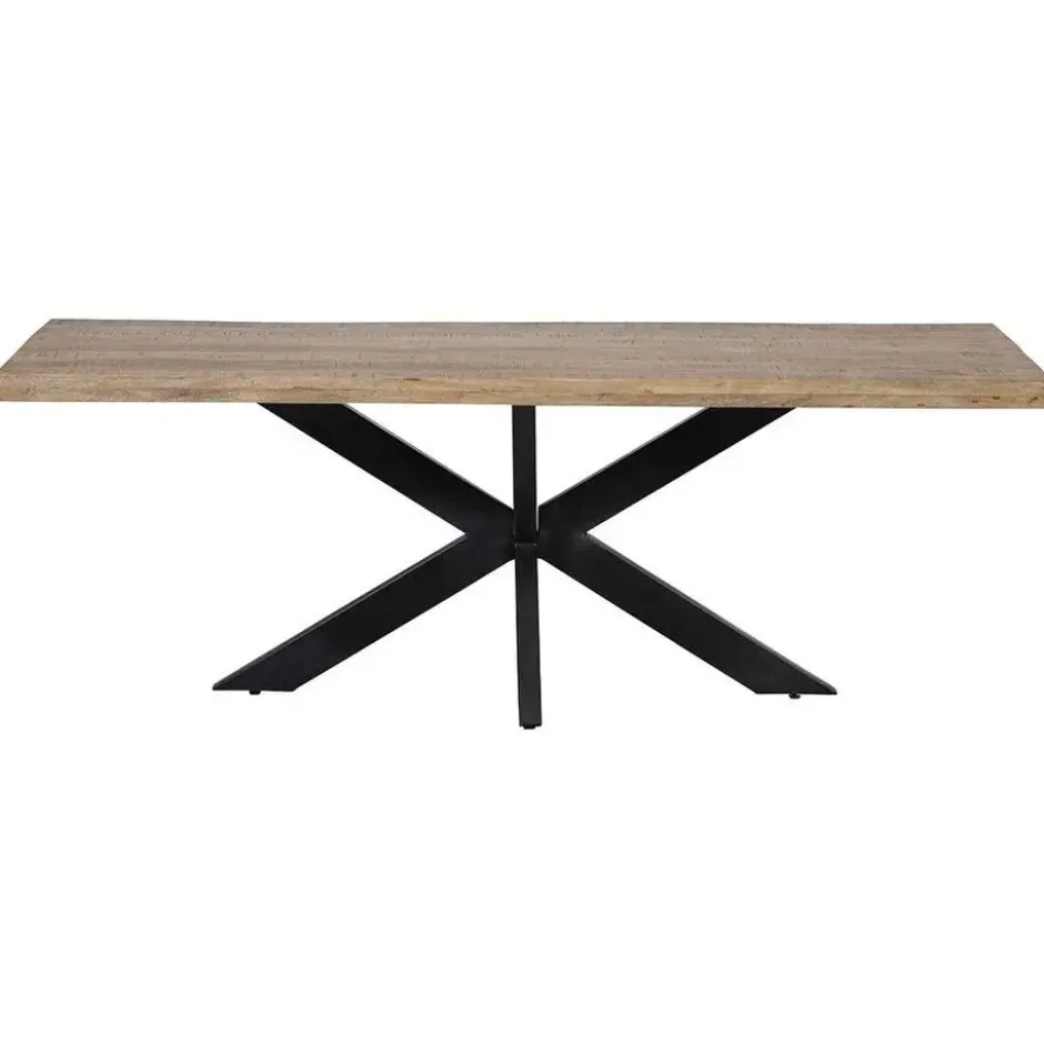 Mangohoutonline - Eettafel Memphis 280x120cm Rechthoekig Bruin