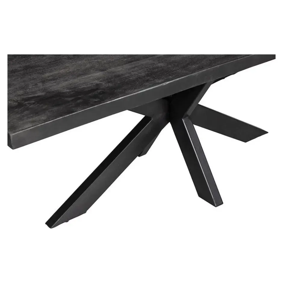 Mangohoutonline - Eettafel Memphis Black 220x100cm Rechthoekig