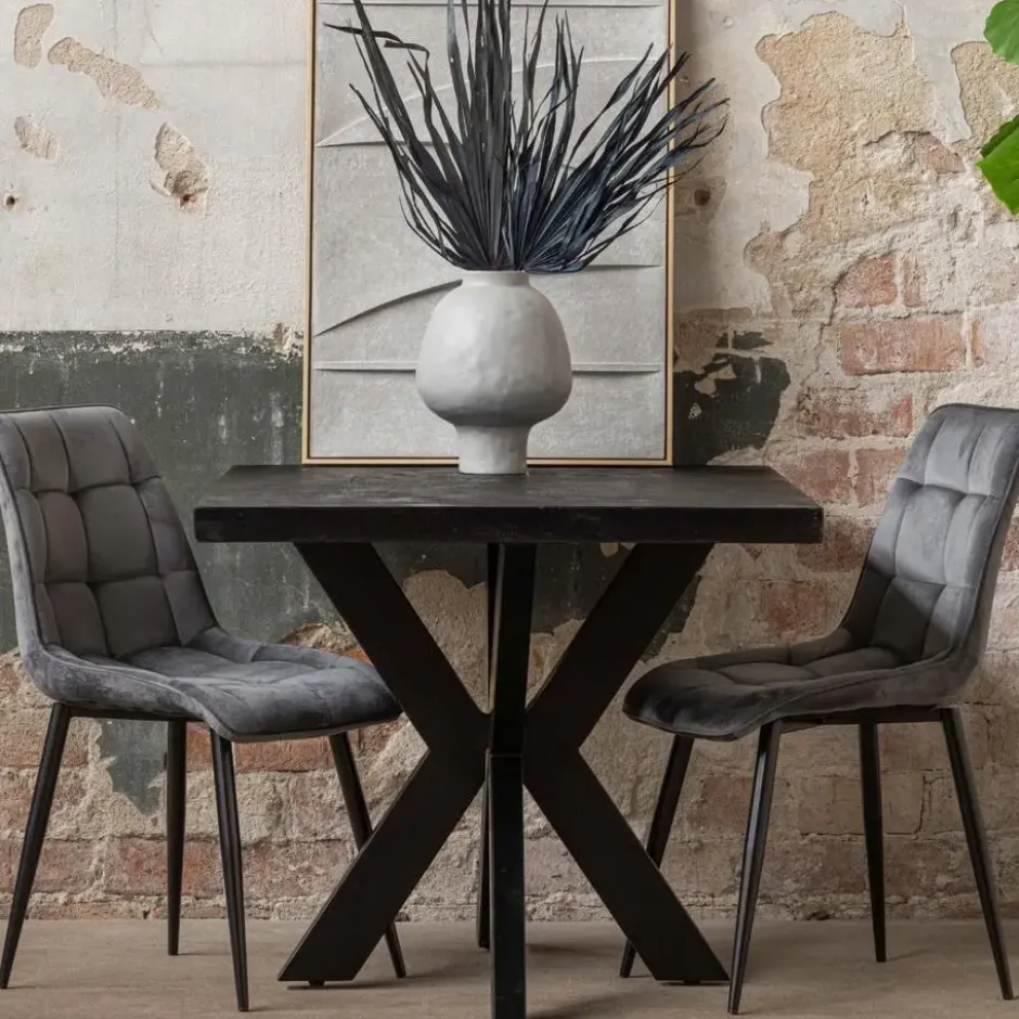 Mangohoutonline - Eettafel Memphis Black 220x100cm Rechthoekig