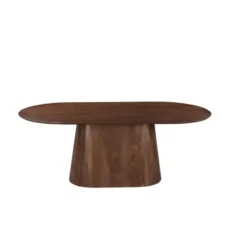 Mangohoutonline - Eettafel Nova Deens Donkerbruin 240x110cm Ovaal
