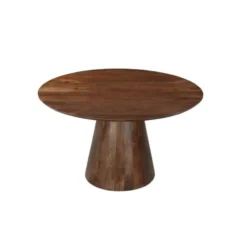 Mangohoutonline - Eettafel Nova 150cm Donkerbruin Rond Donkerbruin