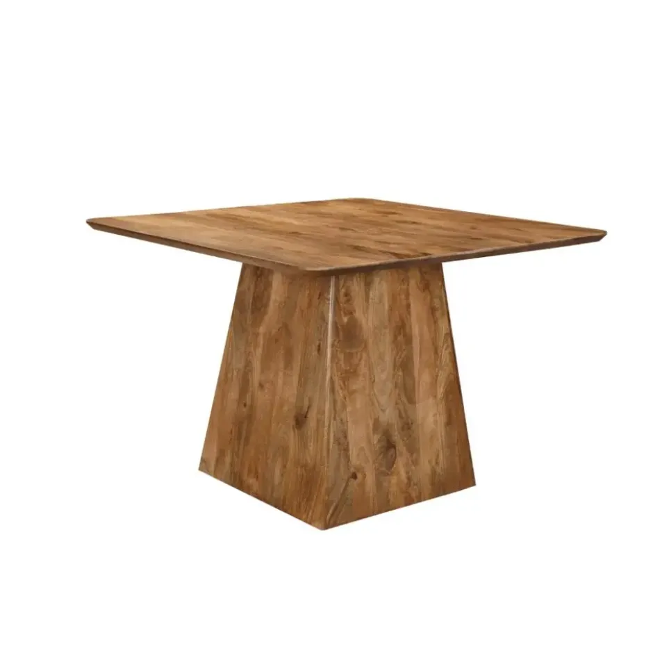 Mangohoutonline - Eettafel Nova Vierkant 110x110cm Vierkant Bruin