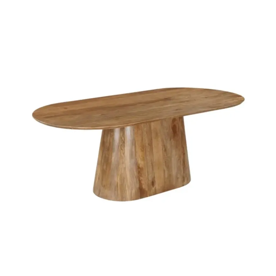 Mangohoutonline - Eettafel Nova Capsule 180x90cm Rechthoekig Bruin