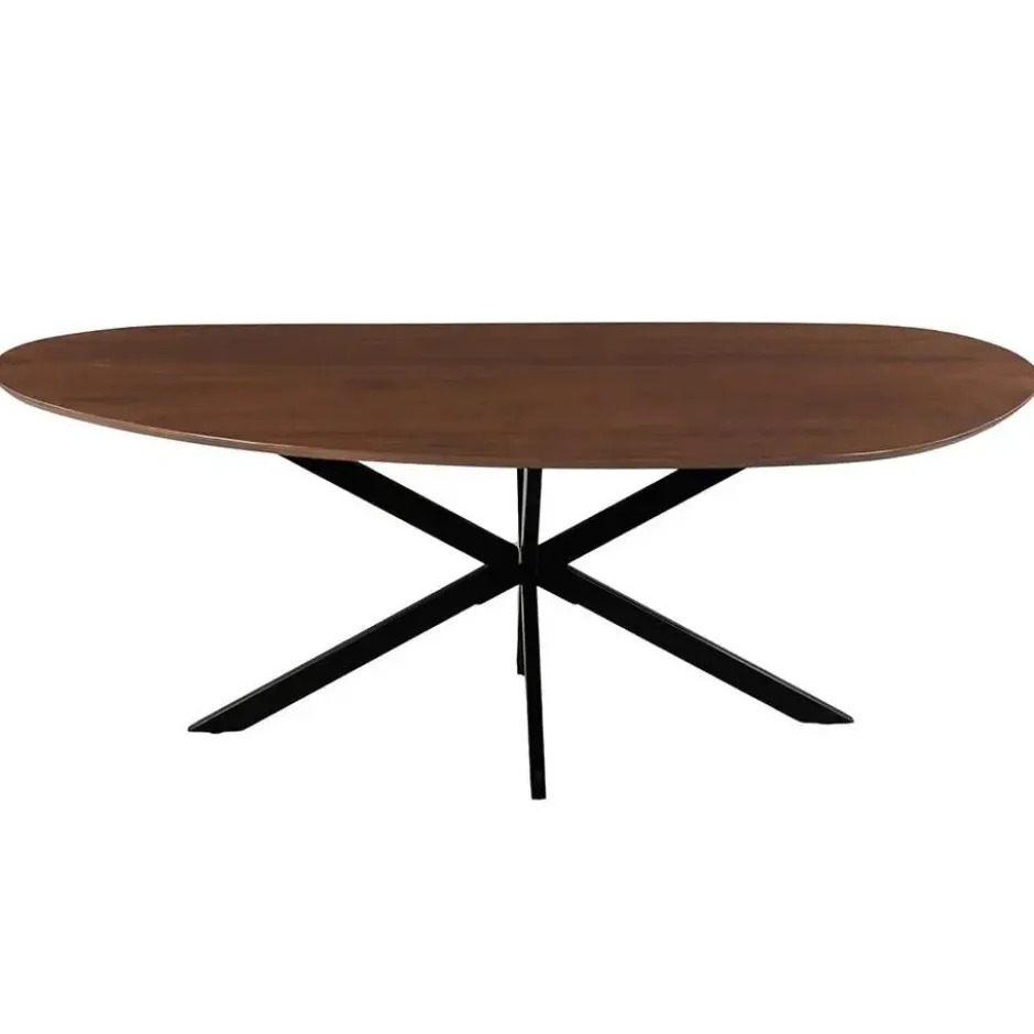 Mangohoutonline - Eettafel Organisch Alessia 180x90cm Walnoot