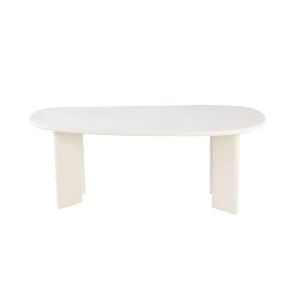 Mangohoutonline - Eettafel Organisch Savannah Mircocement Paneelpoot