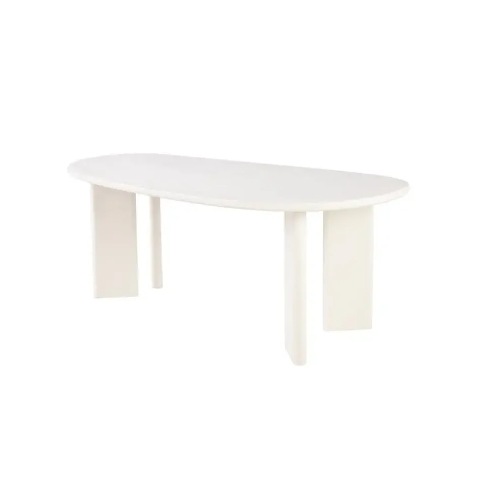 Mangohoutonline - Eettafel Organisch Savannah Mircocement Paneelpoot