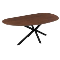 Mangohoutonline - Eettafel Organisch Alessia 220x110cm Walnoot