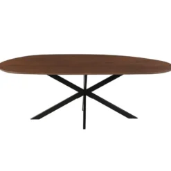 Mangohoutonline - Eettafel Organisch Alessia 220x110cm Walnoot
