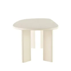 Mangohoutonline - Eettafel Organisch Savannah Microcement Paneelpoot