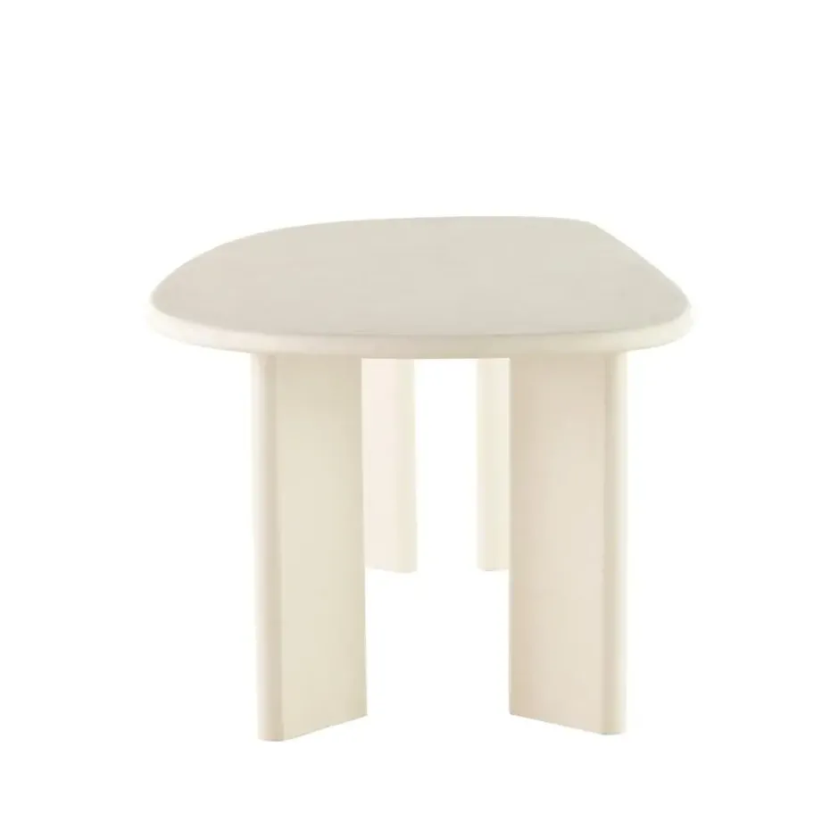 Mangohoutonline - Eettafel Organisch Savannah Microcement Paneelpoot