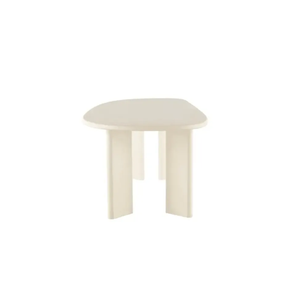 Mangohoutonline - Eettafel Organisch Savannah Microcement Paneelpoot