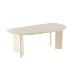 Mangohoutonline - Eettafel Organisch Savannah Microcement Paneelpoot